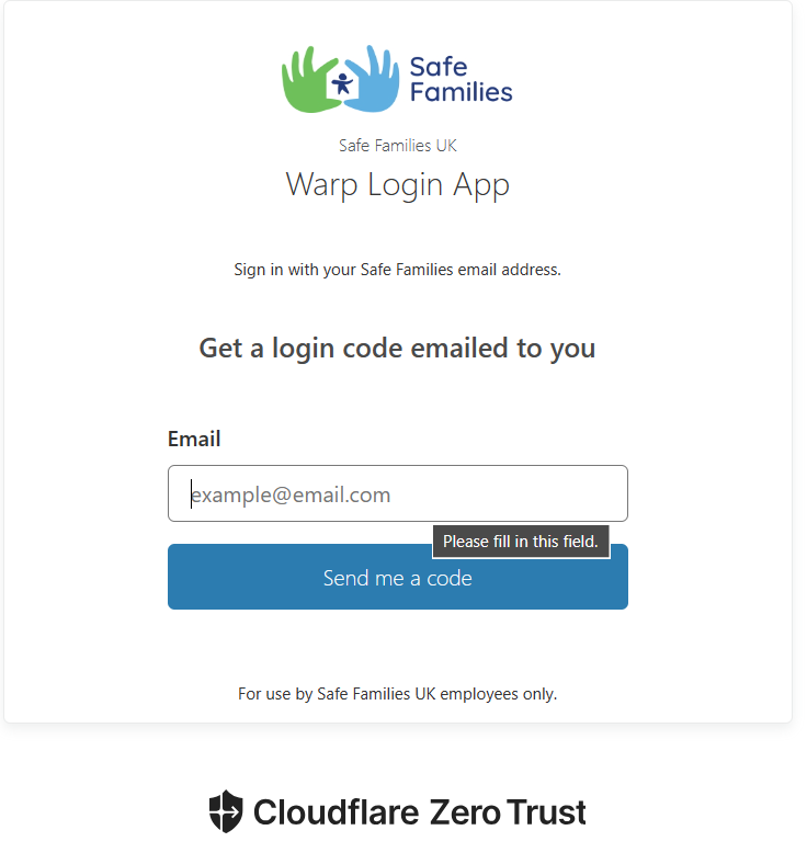 Cloudflare WARP install and config? Safe Families for Children UK